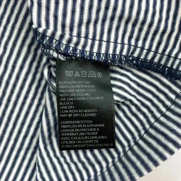 Urban Outfitters Women's Medium Saliorette Striped Mini Skirt Navy Blue White - Picture 5 of 9